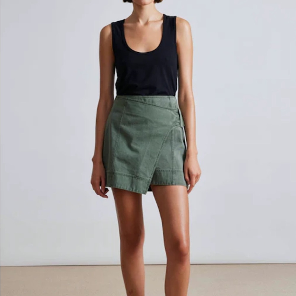 Apiece Apart Lahiri Skirt in Thyme 2
